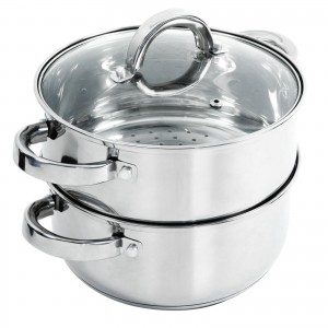 Oster Hali 3 Qt. 3 Piece Stainless Steel Steamer Set with Lid OST1358